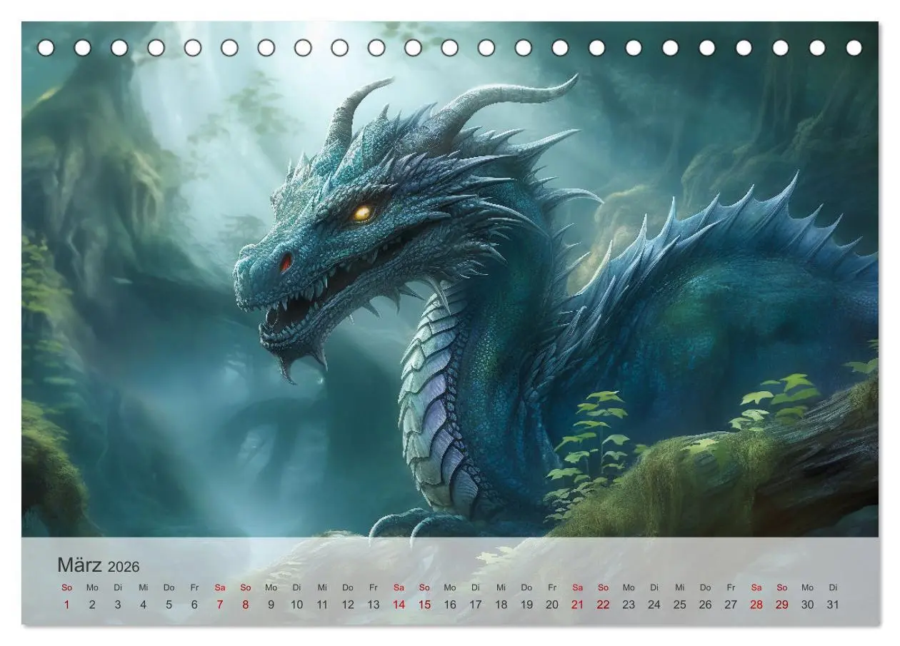 Bild: 9783457475300 | Im Land der schönen Drachen (Tischkalender 2026 DIN A5 quer),...