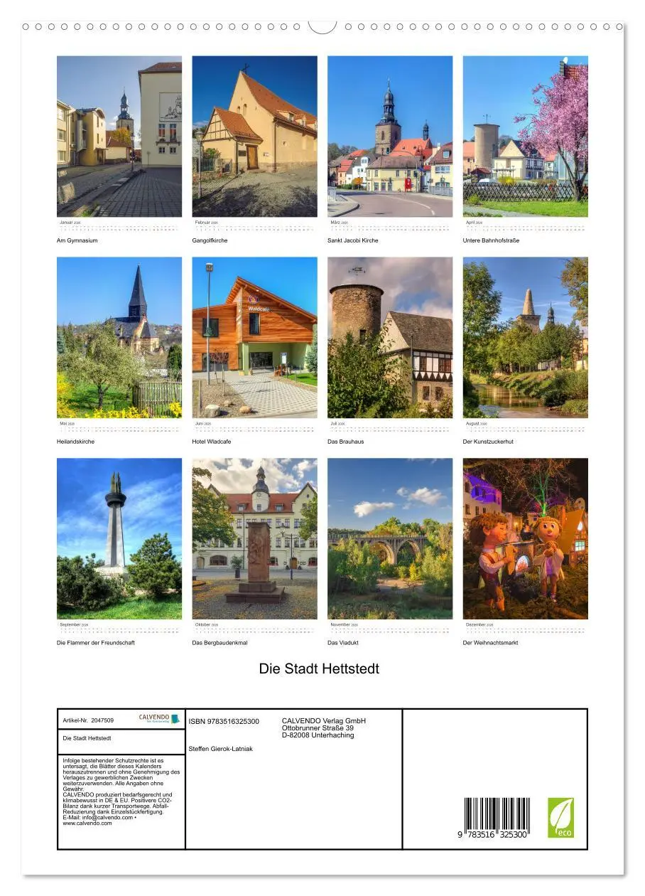 Bild: 9783516325300 | Die Stadt Hettstedt (hochwertiger Premium Wandkalender 2026 DIN A2...