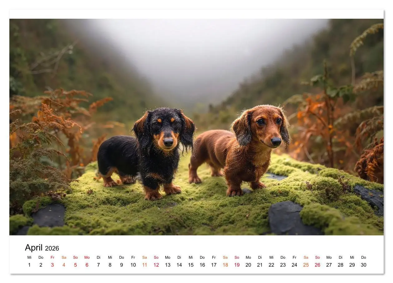 Bild: 9783516635300 | Dackel - ein Blick genügt (Wandkalender 2026 DIN A3 quer), CALVENDO...