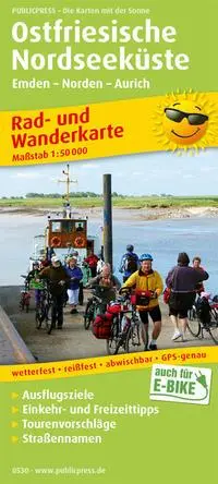 Cover: 9783747305300 | Ostfriesische Nordseeküste, Westlicher Teil 1:50 000 | (Land-)Karte