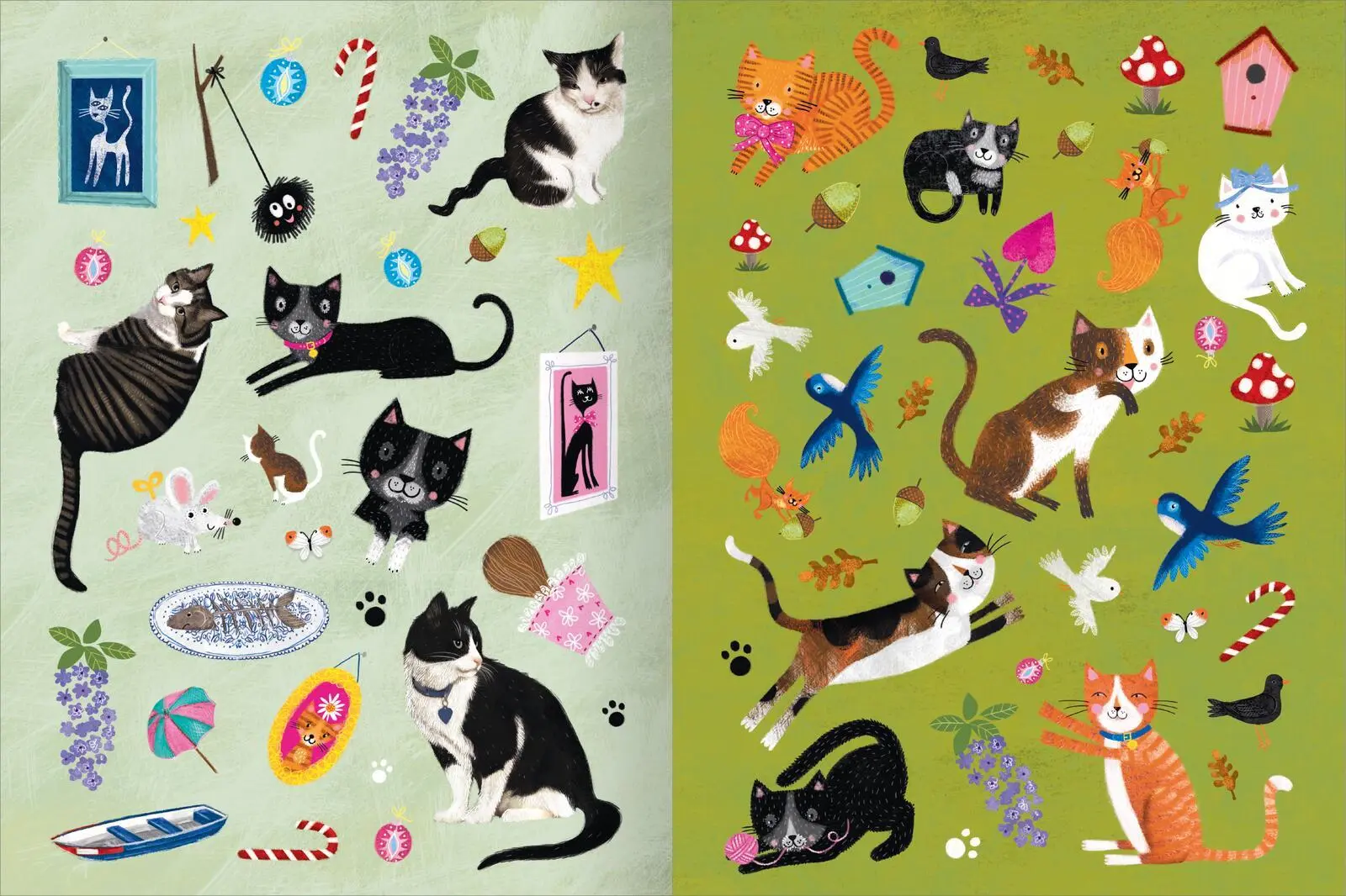 Bild: 9783845865300 | Mein Katzen-Stickerheft | Über 200 Sticker mit Szenen | Sue Reeves