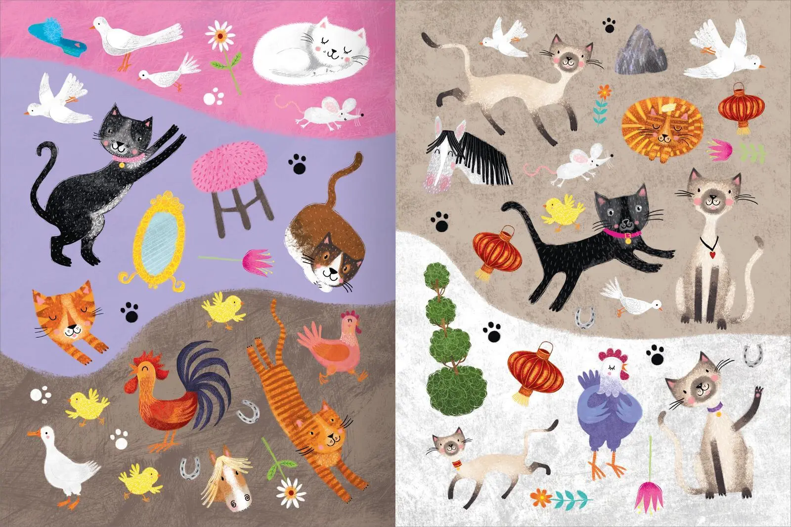 Bild: 9783845865300 | Mein Katzen-Stickerheft | Über 200 Sticker mit Szenen | Sue Reeves