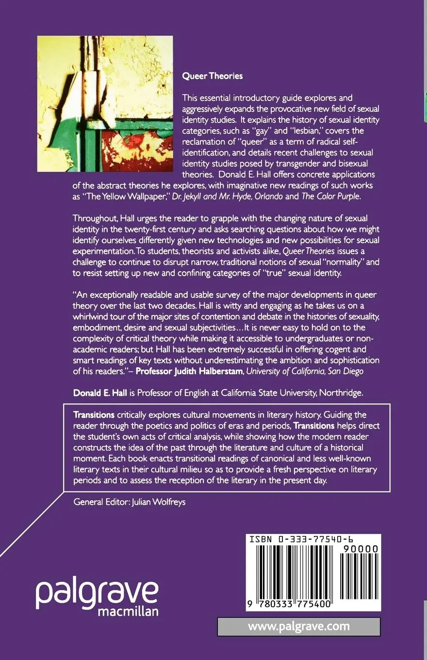 Rückseite: 9780333775400 | Queer Theories | Donald E. Hall | Taschenbuch | Englisch | 2003