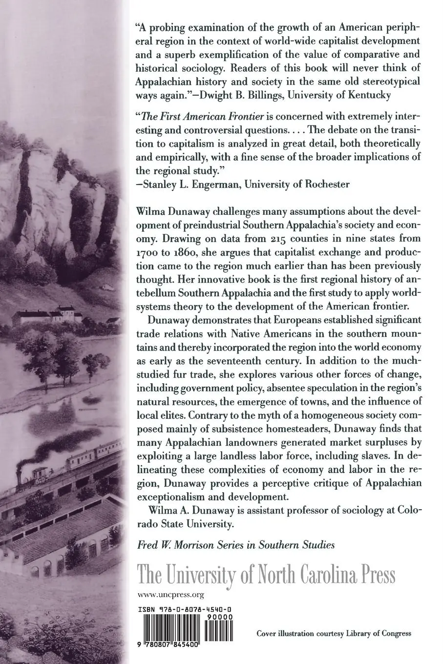 Rückseite: 9780807845400 | The First American Frontier | Wilma A. Dunaway | Taschenbuch | 1996