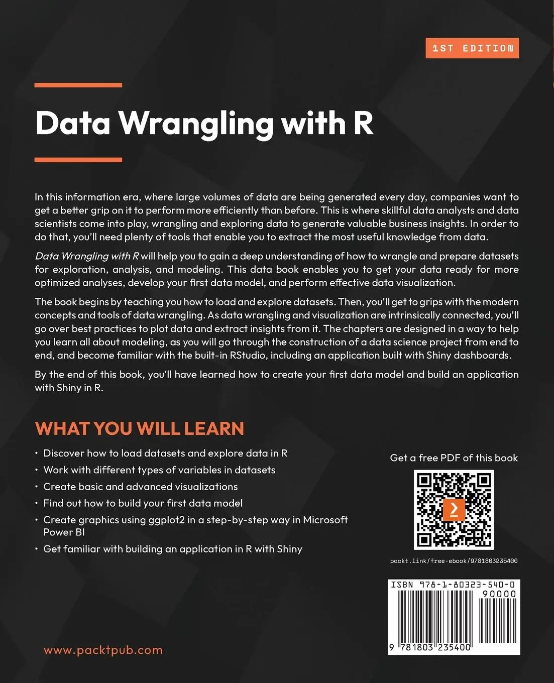 Rückseite: 9781803235400 | Data Wrangling with R | Gustavo R Santos | Taschenbuch | Englisch