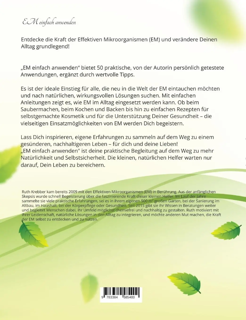 Rückseite: 9783384585400 | EM einfach anwenden | Ruth Krebber | Taschenbuch | 136 S. | Deutsch