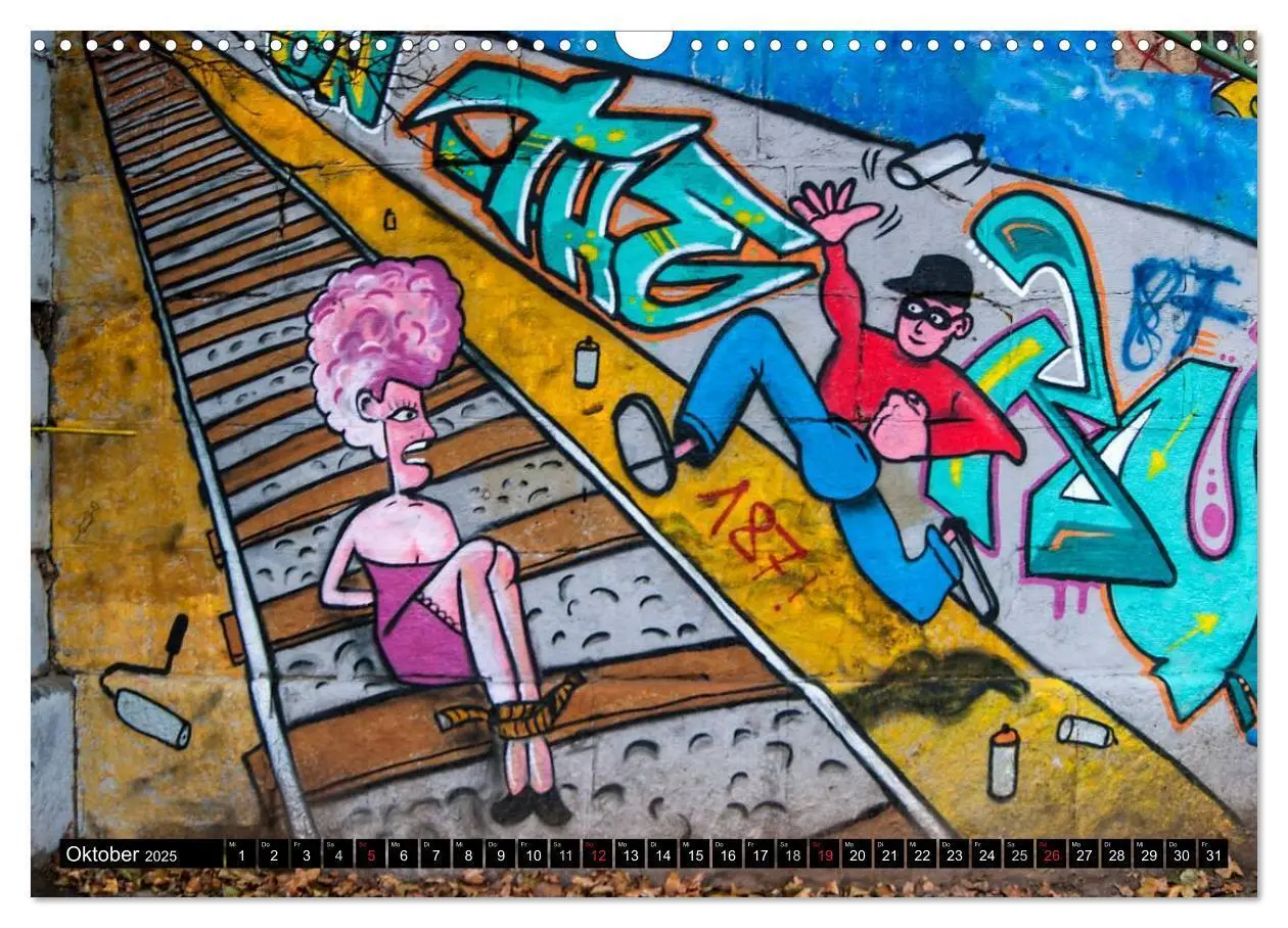 Bild: 9783435755400 | Streetart am Wiener Donaukanal (Wandkalender 2025 DIN A3 quer),...
