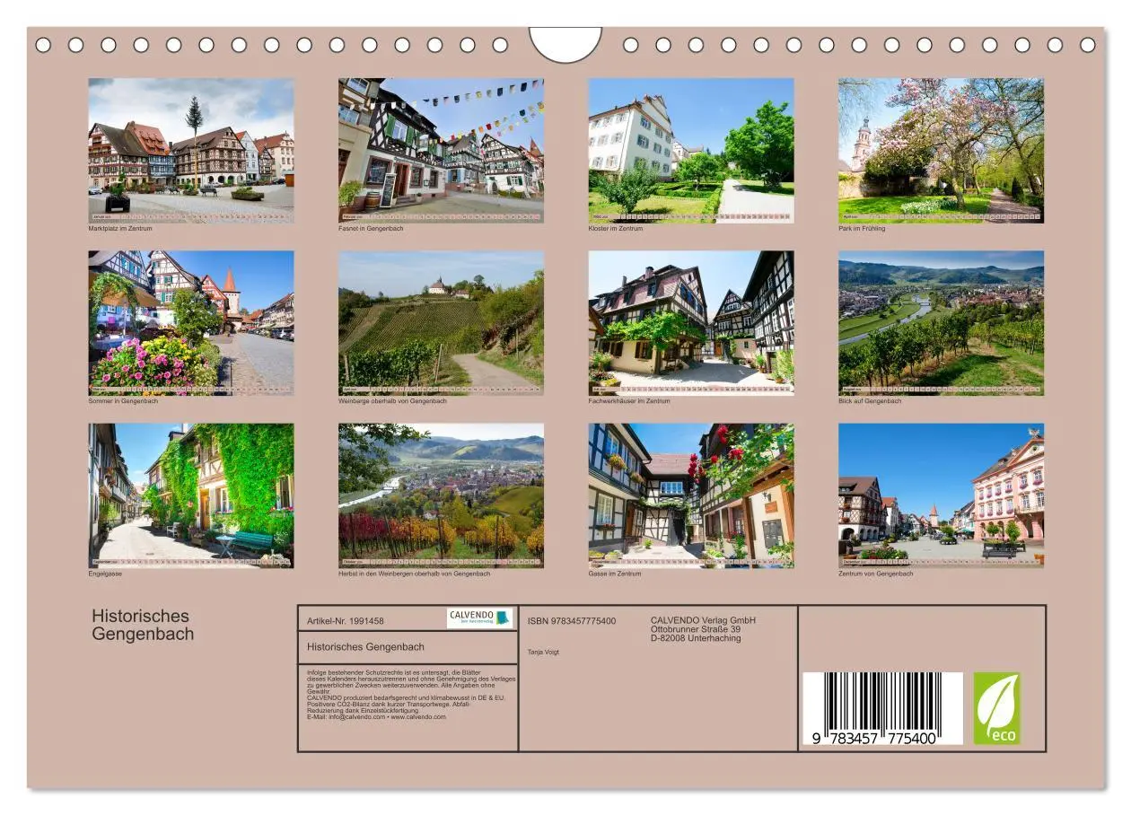 Bild: 9783457775400 | Historisches Gengenbach (Wandkalender 2026 DIN A4 quer), CALVENDO...