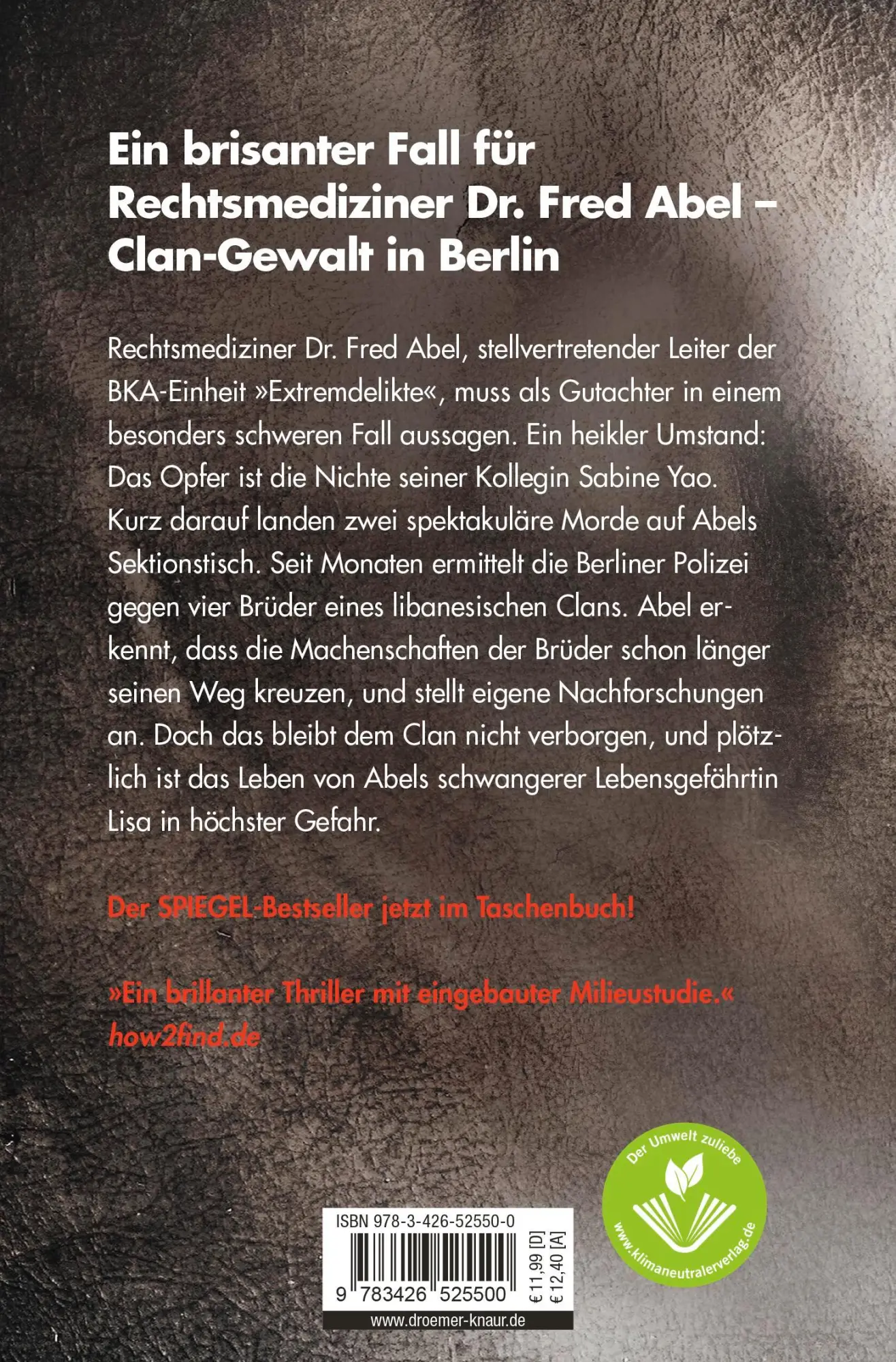 Rückseite: 9783426525500 | Zerrissen | Michael Tsokos | Taschenbuch | Die Fred Abel-Reihe | 2023