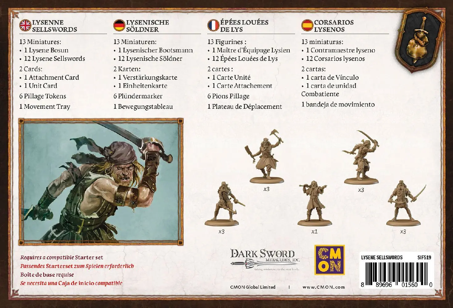 Bild: 889696015600 | Song of Ice &amp; Fire - Lysene Sellswords (Lysenische Söldner) | Spiel