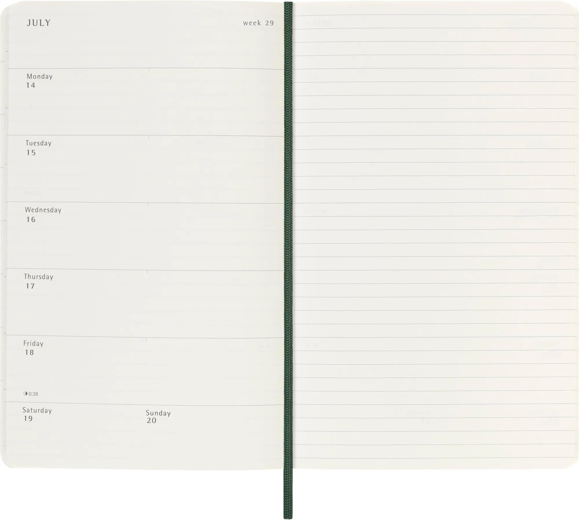 Bild: 8056999275600 | Moleskine 18 Monate Wochen Notizkalender 2025/2026, L/A5, 1 Wo = 1...