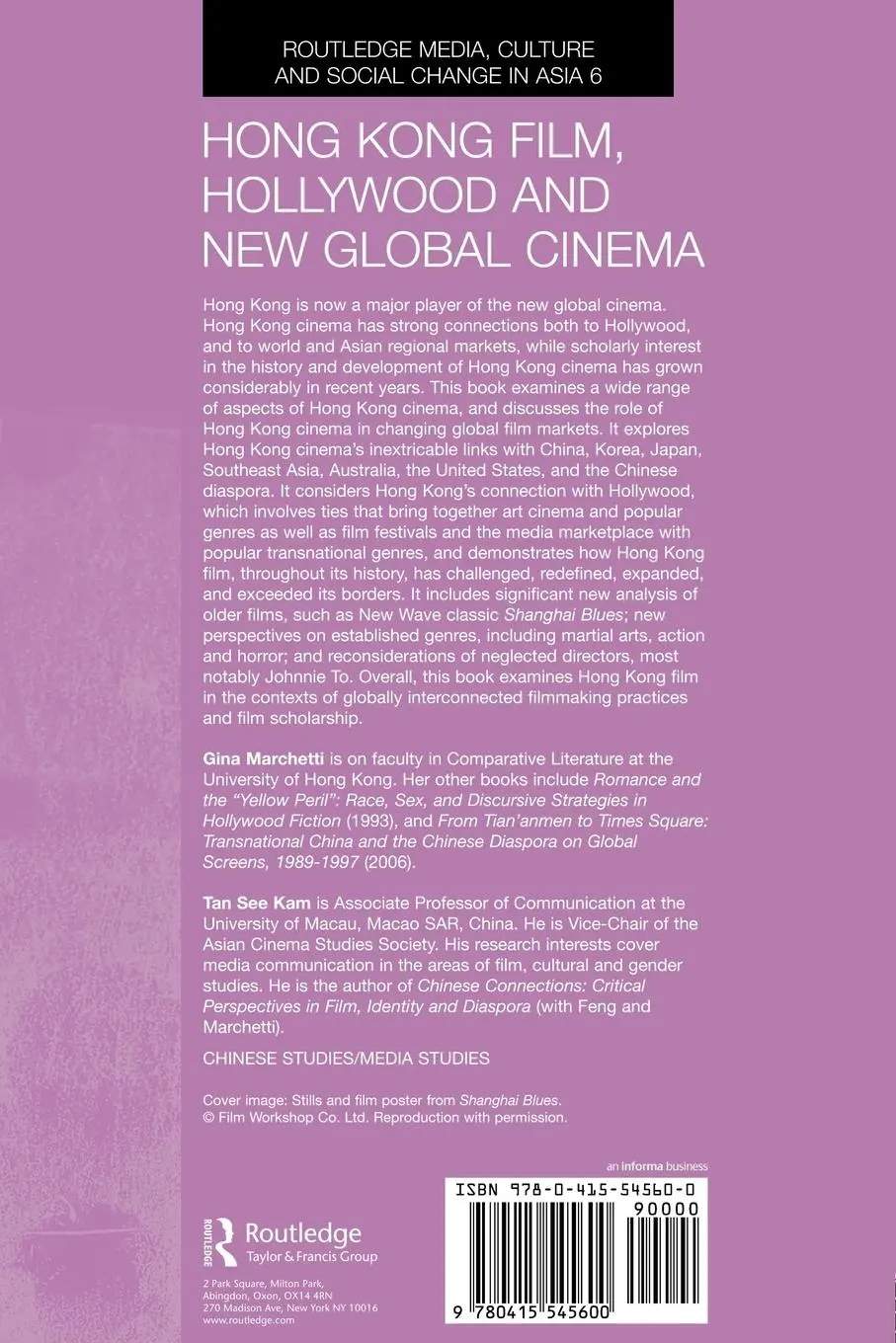 Rückseite: 9780415545600 | Hong Kong Film, Hollywood and New Global Cinema | No Film is An Island