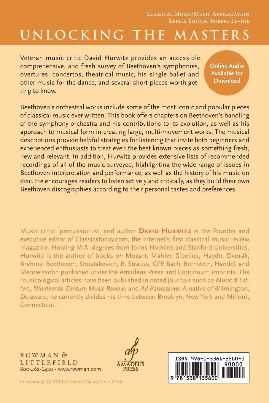 Rückseite: 9781538135600 | Beethoven's Orchestral Music | An Owner's Manual | David Hurwitz