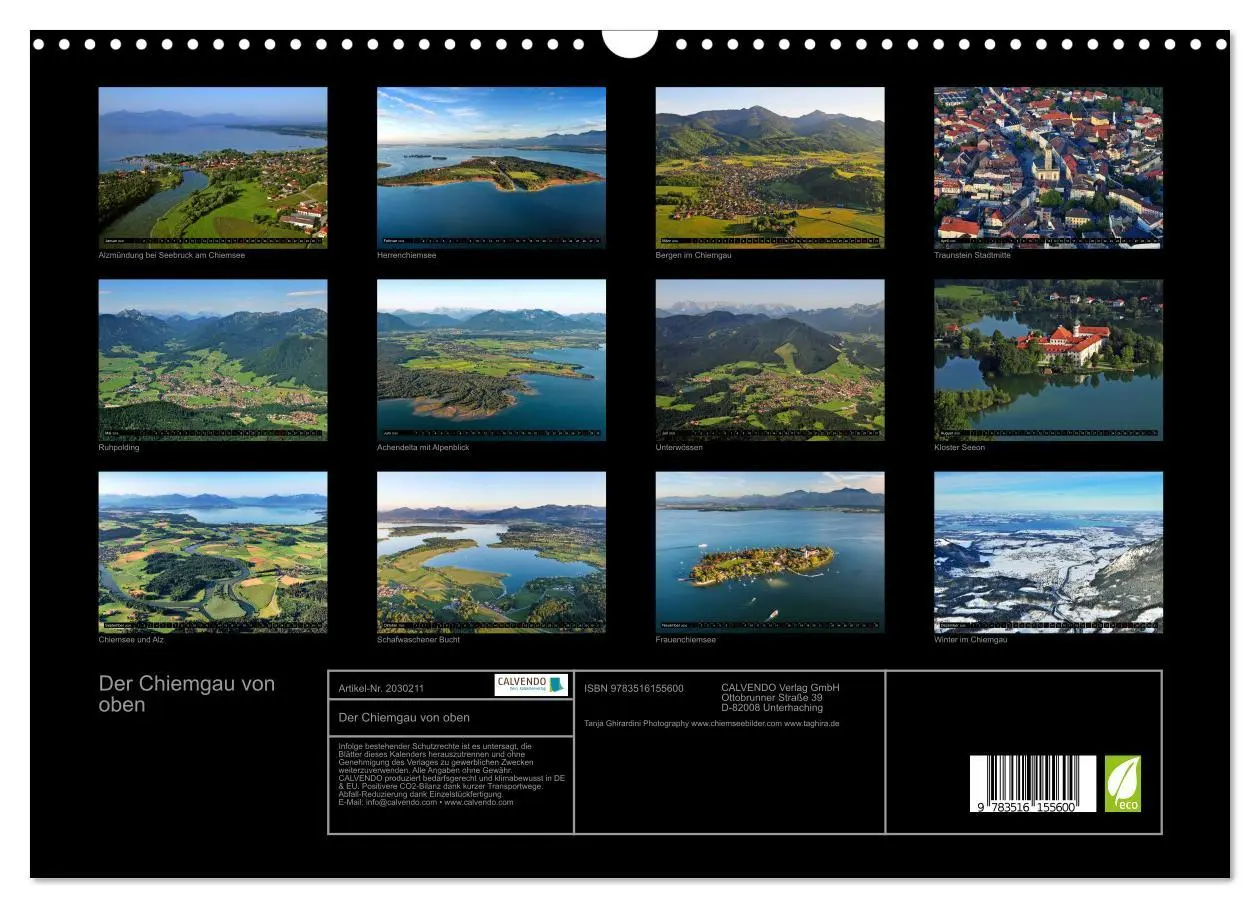 Bild: 9783516155600 | Der Chiemgau von oben (Wandkalender 2026 DIN A3 quer), CALVENDO...
