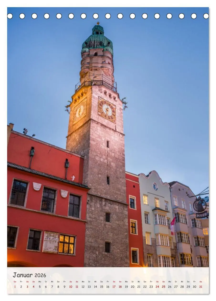 Bild: 9783516605600 | Innsbruck - Zwischen Gassen und Geschichte (Tischkalender 2026 DIN...