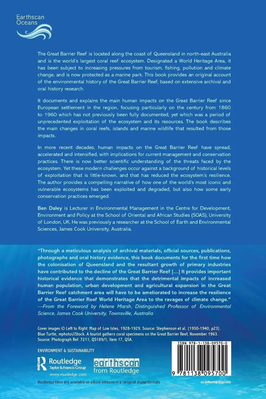 Rückseite: 9781138095700 | The Great Barrier Reef | An Environmental History | Ben Daley | Buch
