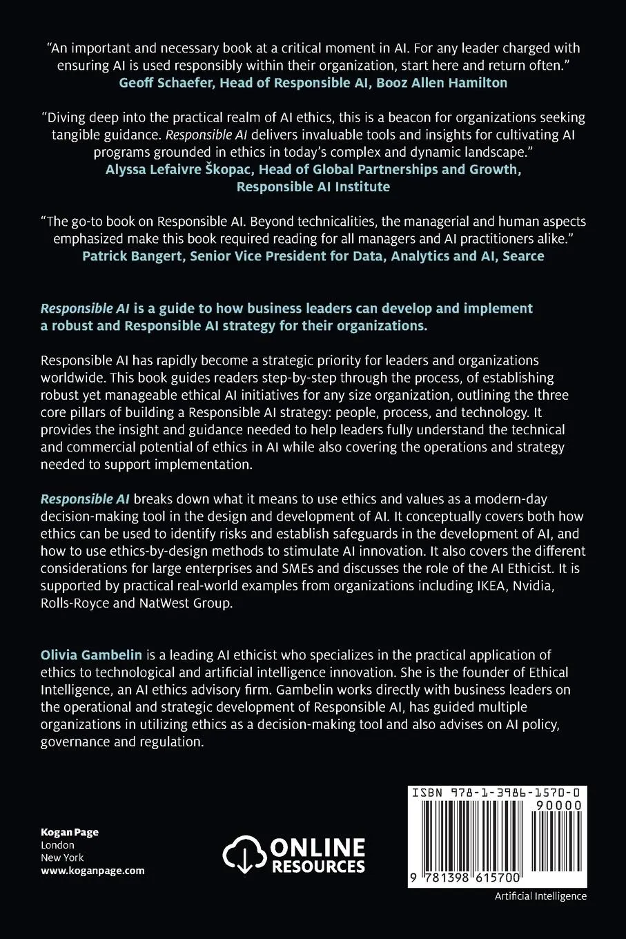 Rückseite: 9781398615700 | Responsible AI | Implement an Ethical Approach in your Organization