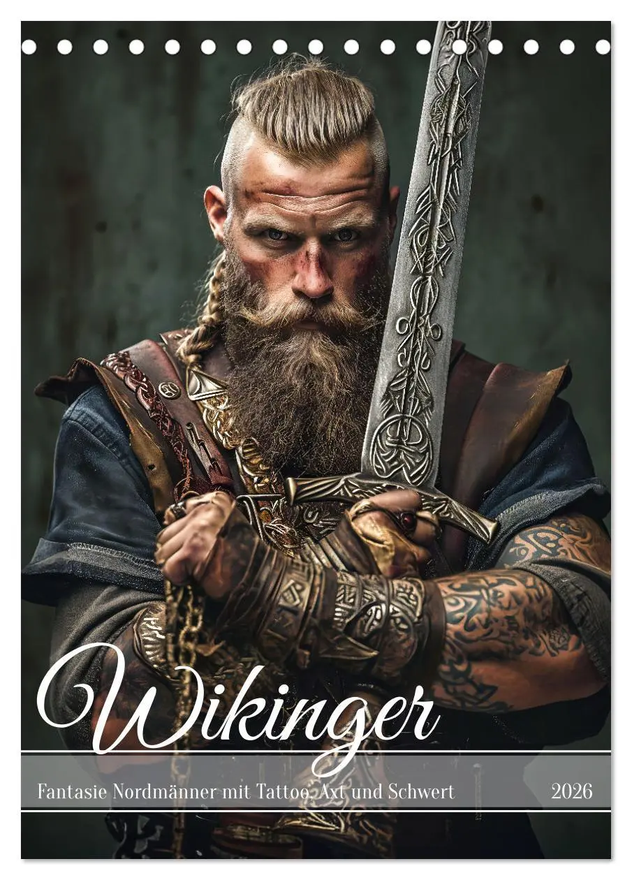 Cover: 9783457295700 | Wikinger - Fantasie Nordmänner mit Tattoo, Axt und Schwert...