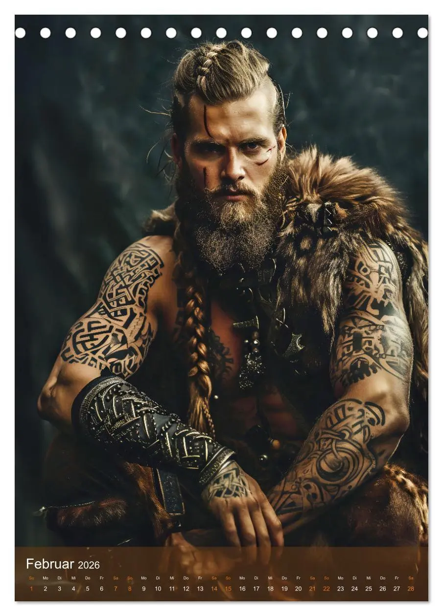 Bild: 9783457295700 | Wikinger - Fantasie Nordmänner mit Tattoo, Axt und Schwert...