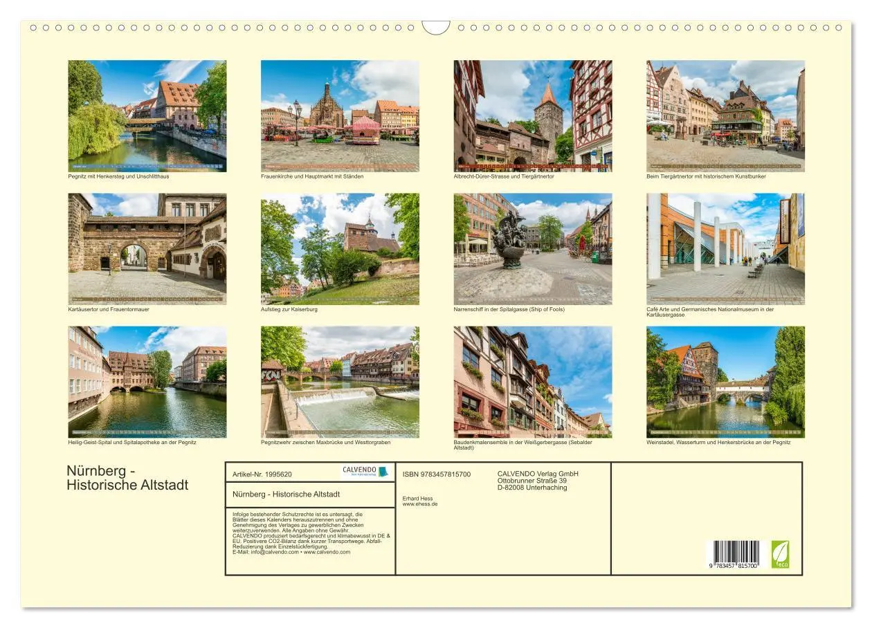 Bild: 9783457815700 | Nürnberg - Historische Altstadt (Wandkalender 2026 DIN A2 quer),...