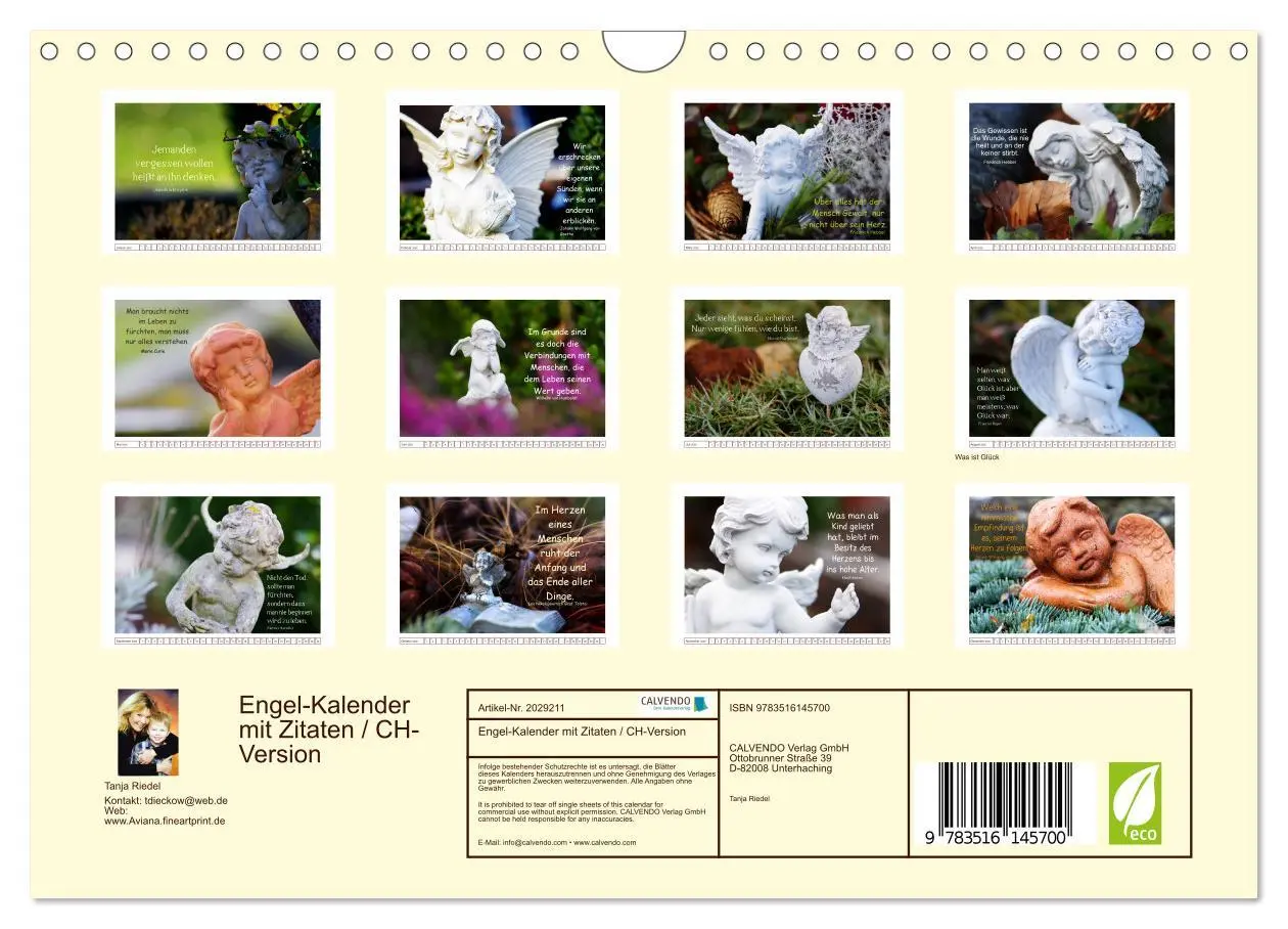Bild: 9783516145700 | Engel-Kalender mit Zitaten / CH-Version (Wandkalender 2026 DIN A4...