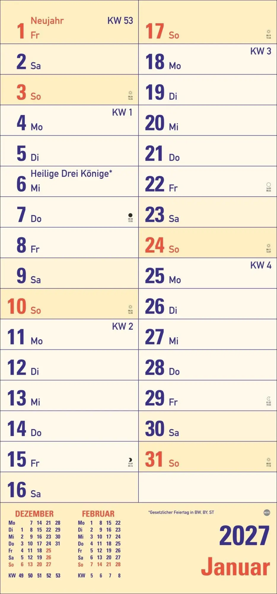 Bild: 9783756415700 | Großdruck Planer 2027 | Heye | Kalender | Bürokalender Heye | 14 S.