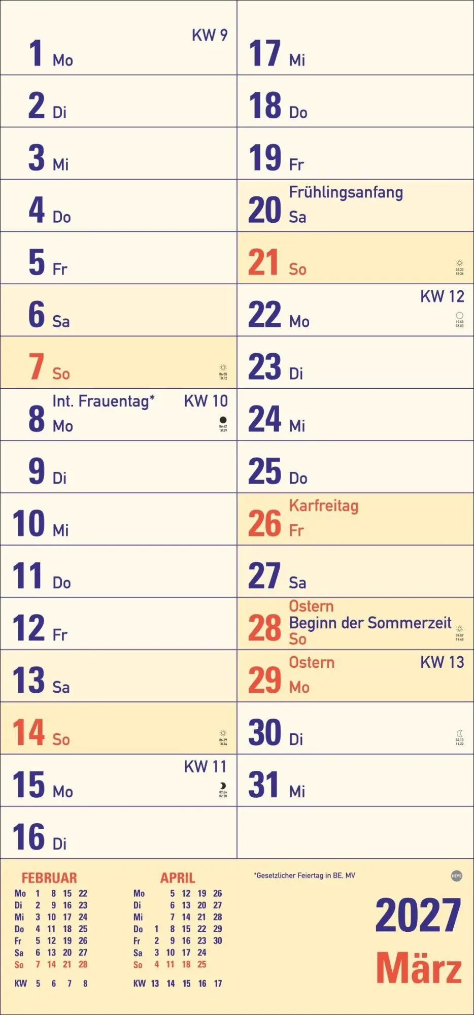 Bild: 9783756415700 | Großdruck Planer 2027 | Heye | Kalender | Bürokalender Heye | 14 S.