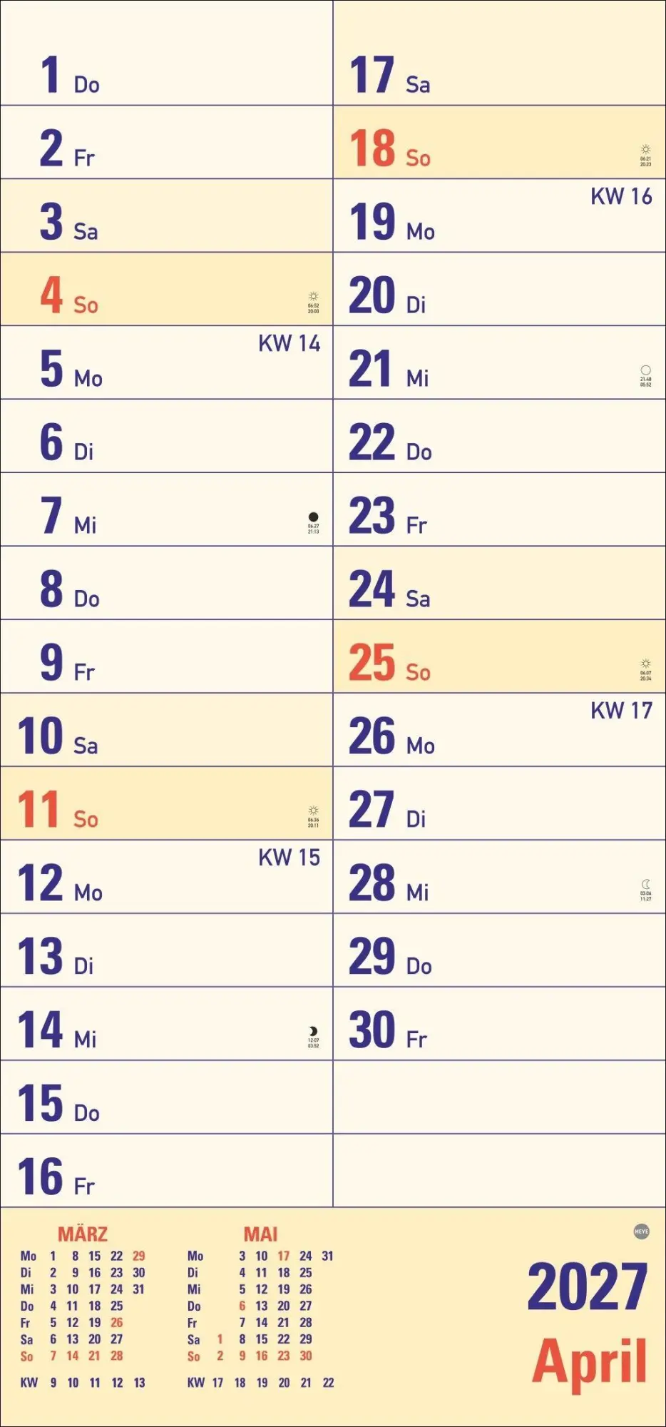 Bild: 9783756415700 | Großdruck Planer 2027 | Heye | Kalender | Bürokalender Heye | 14 S.