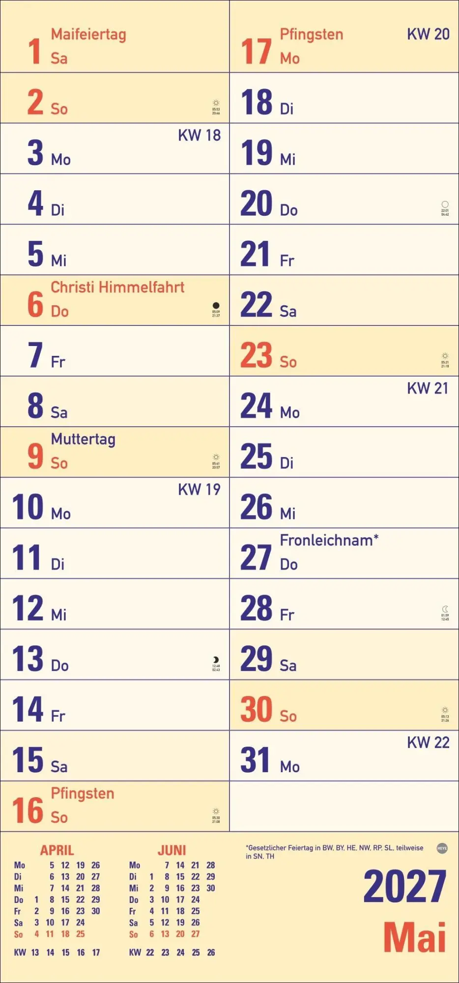 Bild: 9783756415700 | Großdruck Planer 2027 | Heye | Kalender | Bürokalender Heye | 14 S.