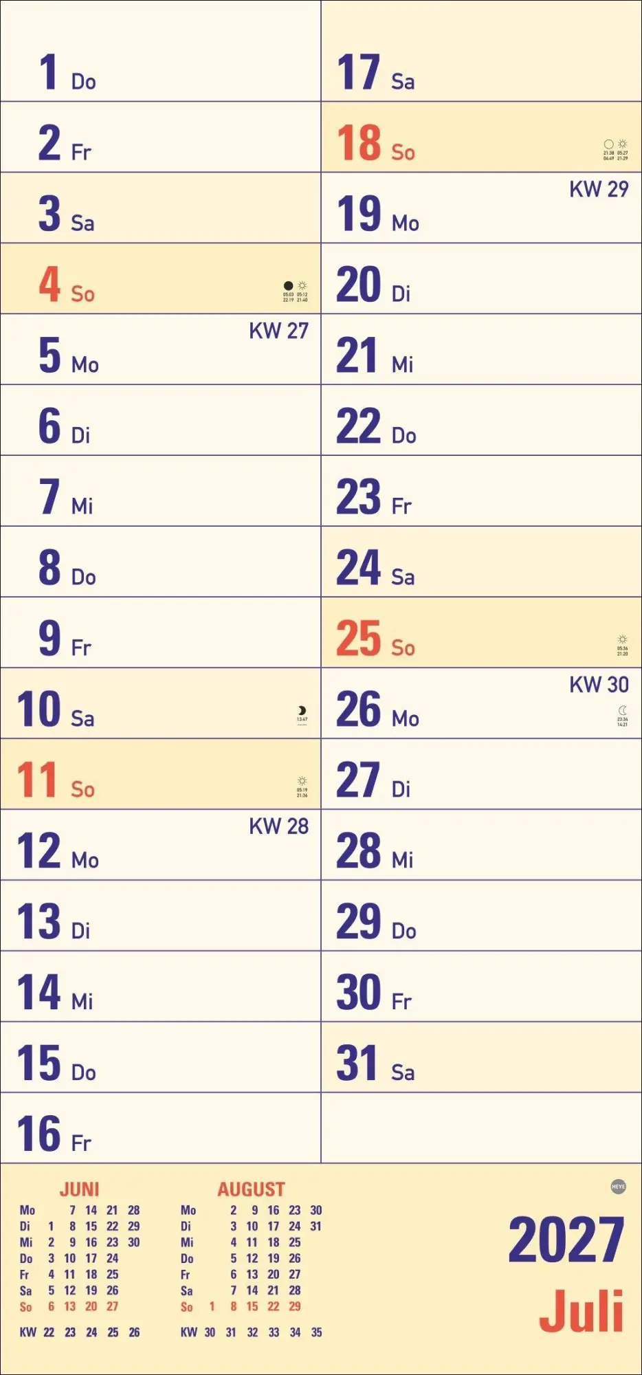 Bild: 9783756415700 | Großdruck Planer 2027 | Heye | Kalender | Bürokalender Heye | 14 S.