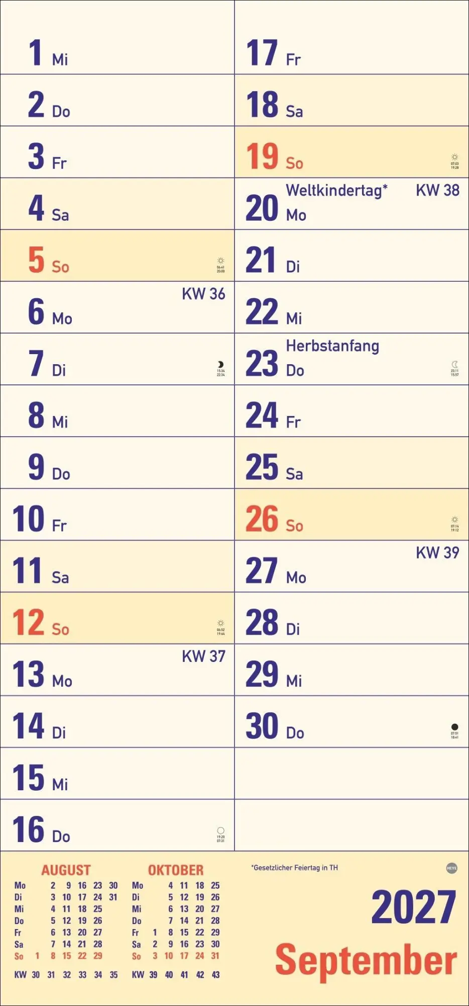 Bild: 9783756415700 | Großdruck Planer 2027 | Heye | Kalender | Bürokalender Heye | 14 S.