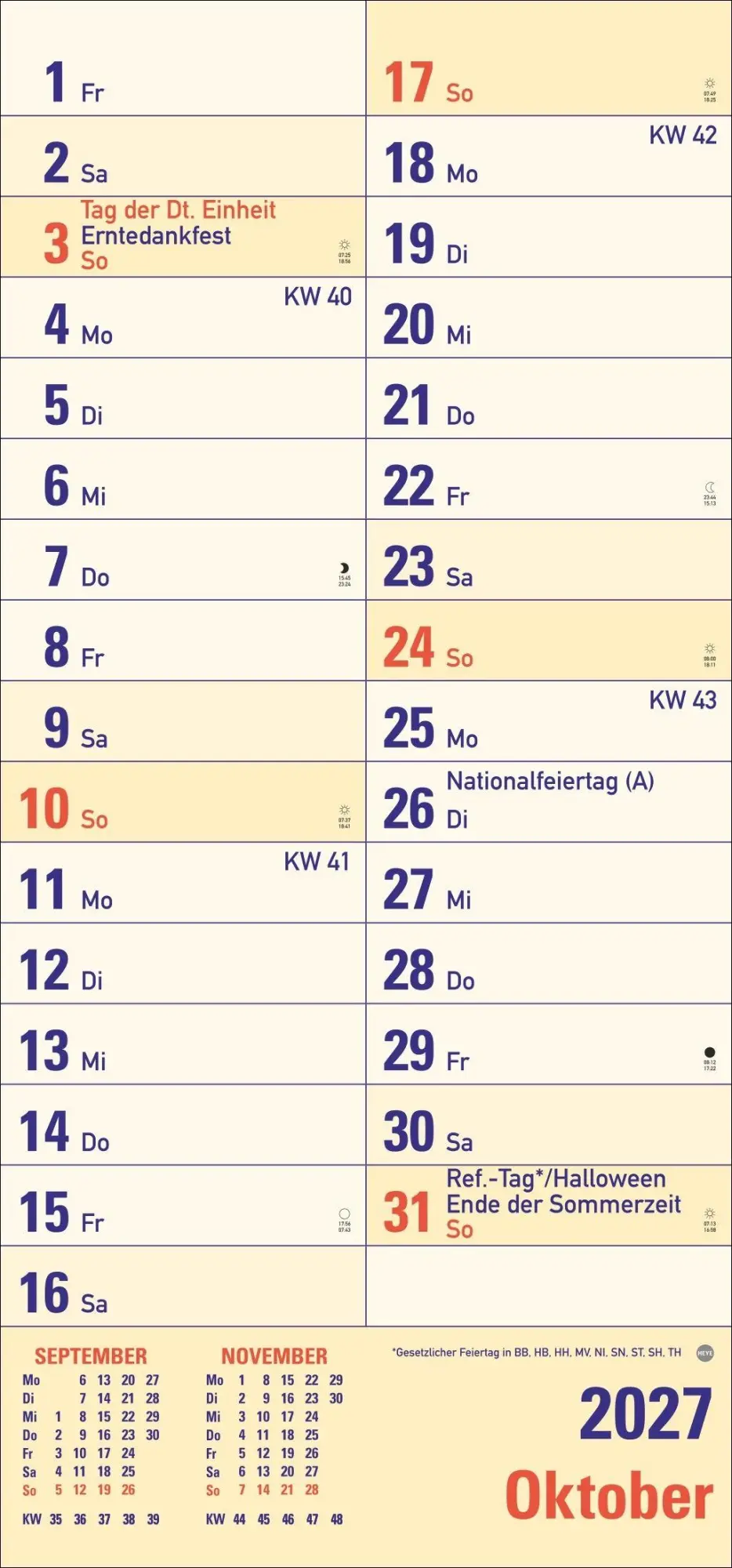 Bild: 9783756415700 | Großdruck Planer 2027 | Heye | Kalender | Bürokalender Heye | 14 S.