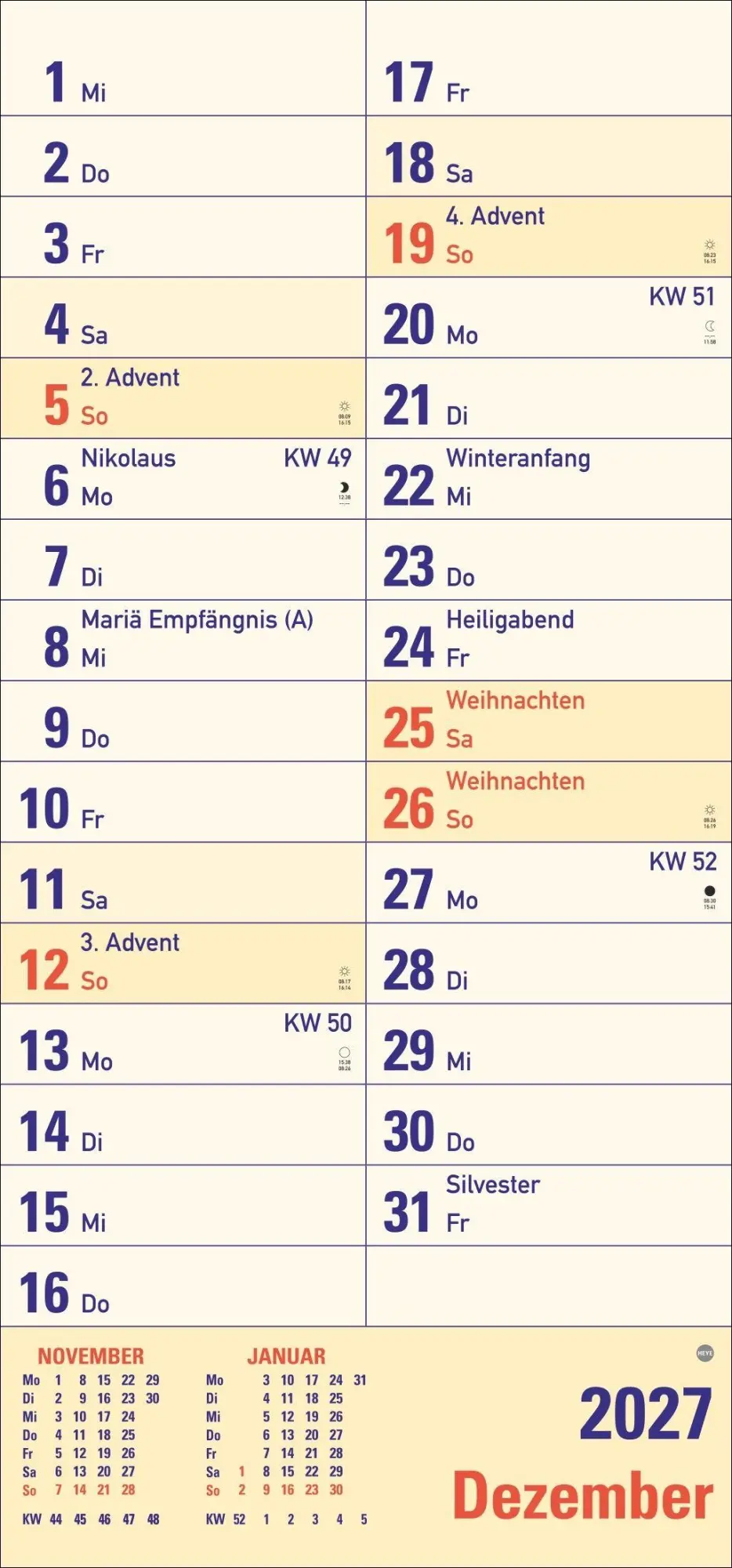 Bild: 9783756415700 | Großdruck Planer 2027 | Heye | Kalender | Bürokalender Heye | 14 S.