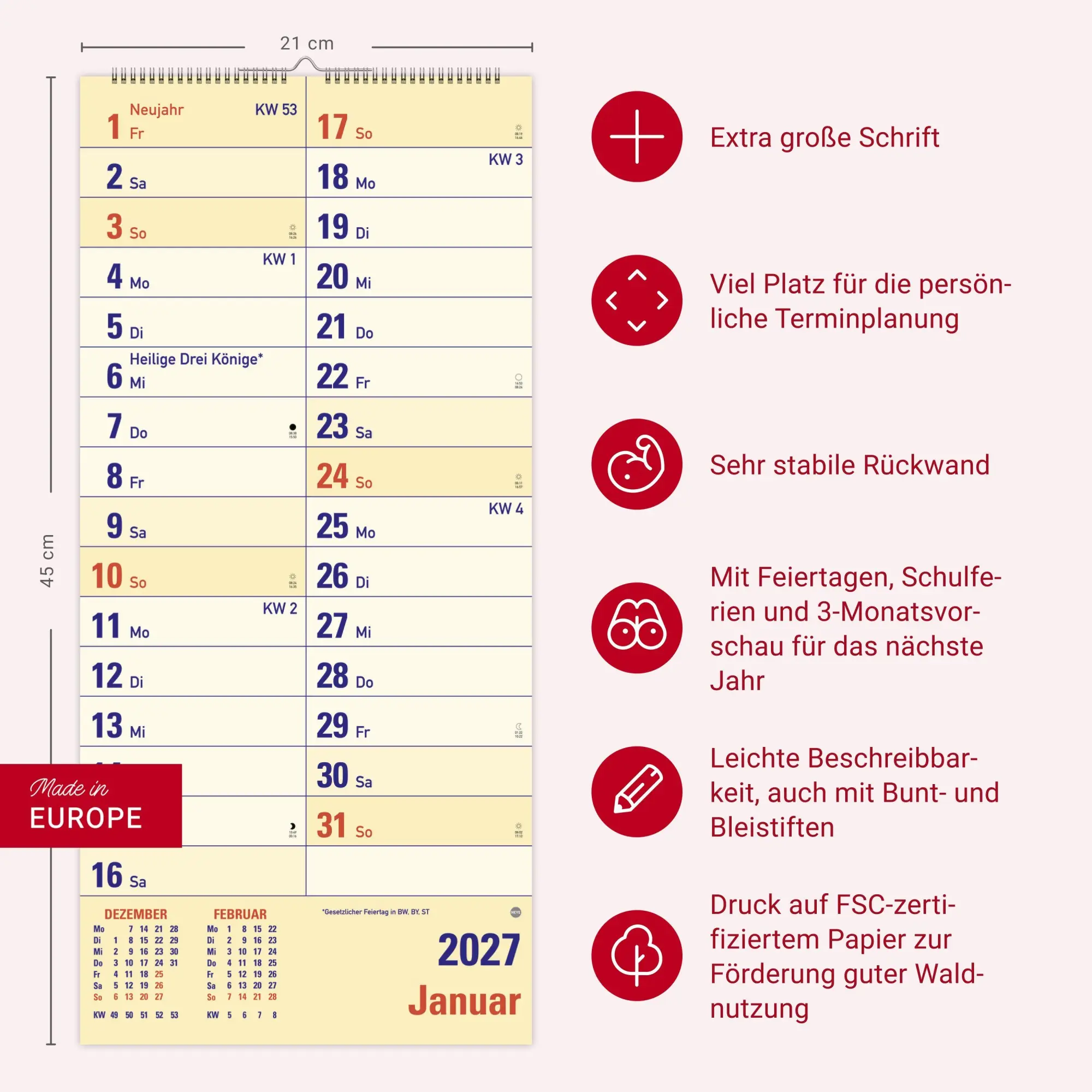 Bild: 9783756415700 | Großdruck Planer 2027 | Heye | Kalender | Bürokalender Heye | 14 S.
