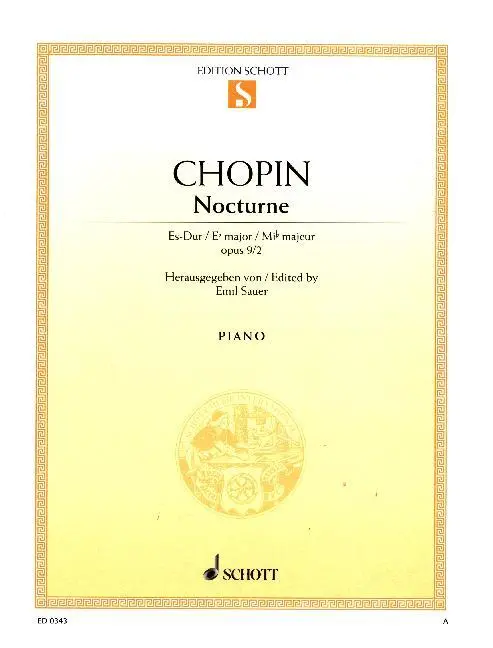 Cover: 9790001085700 | Nocturne 2 Es Opus 9 | op. 9/2. Klavier. | Frédéric Chopin | Buch