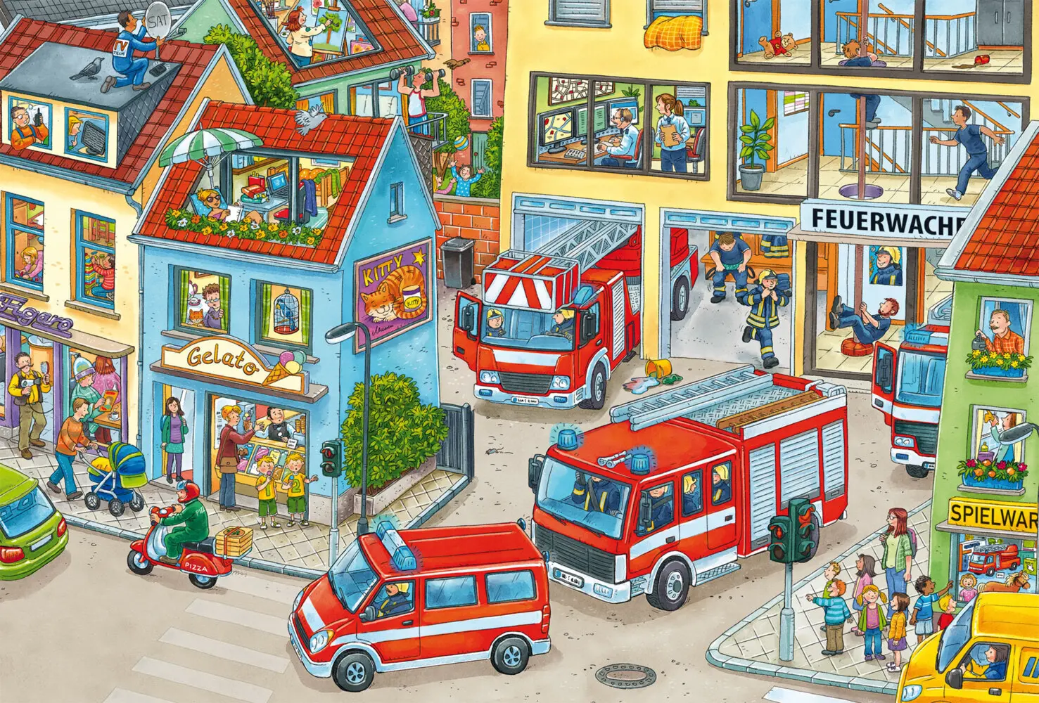 Bild: 4001504565800 | Feuerwehr | Kinderpuzzle Graspappe Standard 3x24 Teile | Spiel | 56580