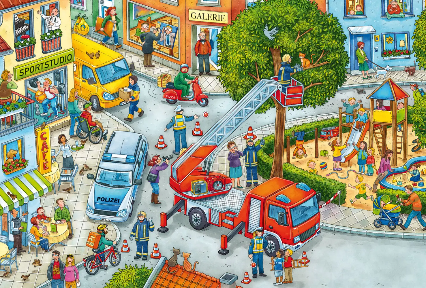 Bild: 4001504565800 | Feuerwehr | Kinderpuzzle Graspappe Standard 3x24 Teile | Spiel | 56580