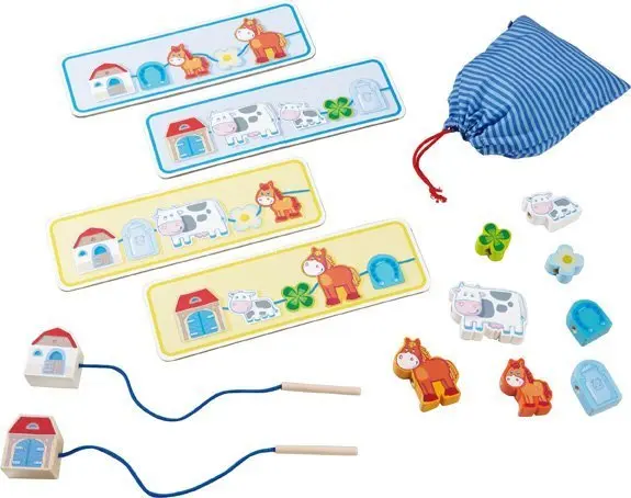 Bild: 4010168055800 | Fädelspiel Auf dem Land (Kinderspiel) | Spiel | In Spielebox | Deutsch