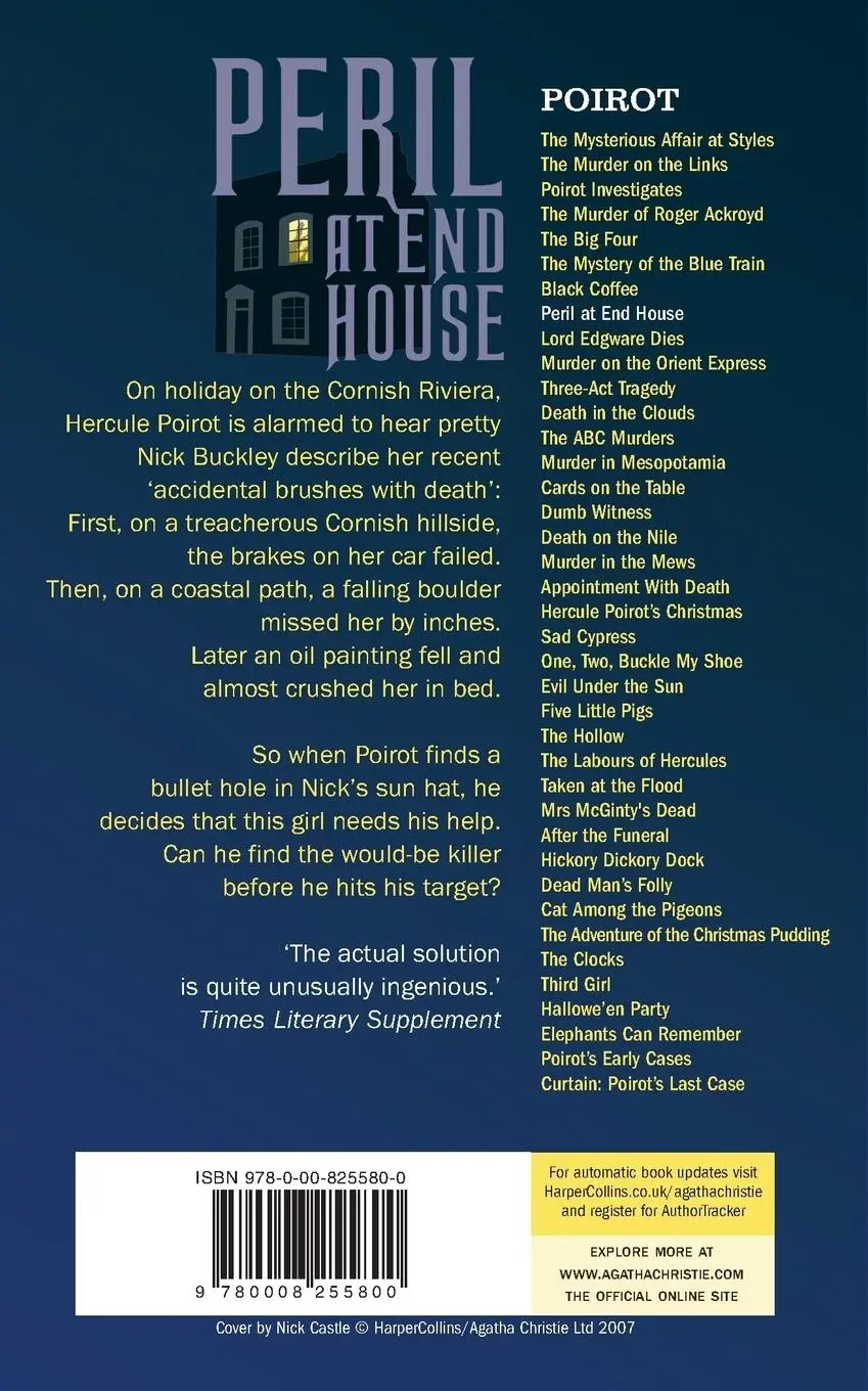 Rückseite: 9780008255800 | Peril at End House | Agatha Christie | Taschenbuch | Englisch | 2018