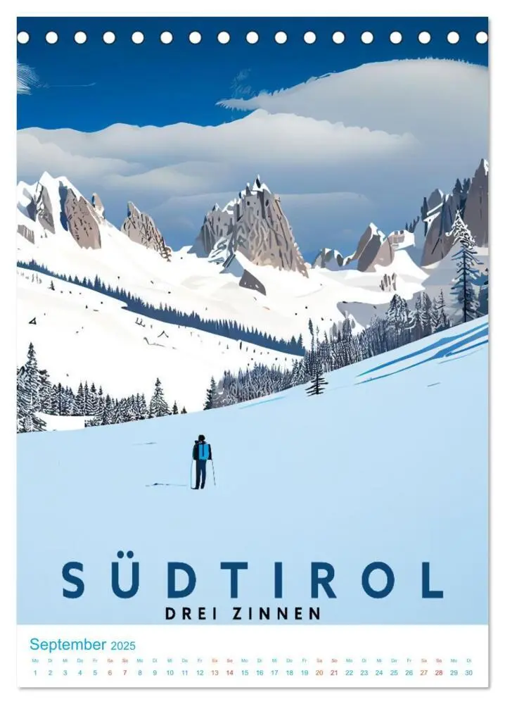 Bild: 9783435885800 | Südtirol - Old School Poster Style (Tischkalender 2025 DIN A5...
