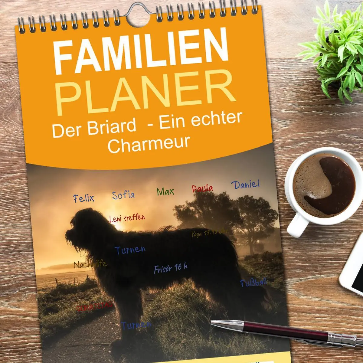 Bild: 9783516515800 | Familienplaner 2026 - Der Briard - Ein echter Charmeur mit 5...