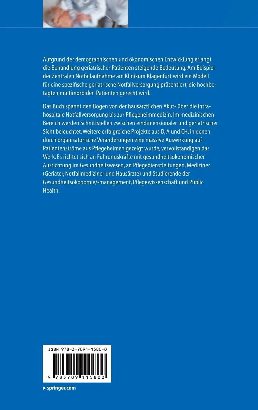 Rückseite: 9783709115800 | Geriatrische Notfallversorgung | Strategien und Konzepte | Buch | xxvi