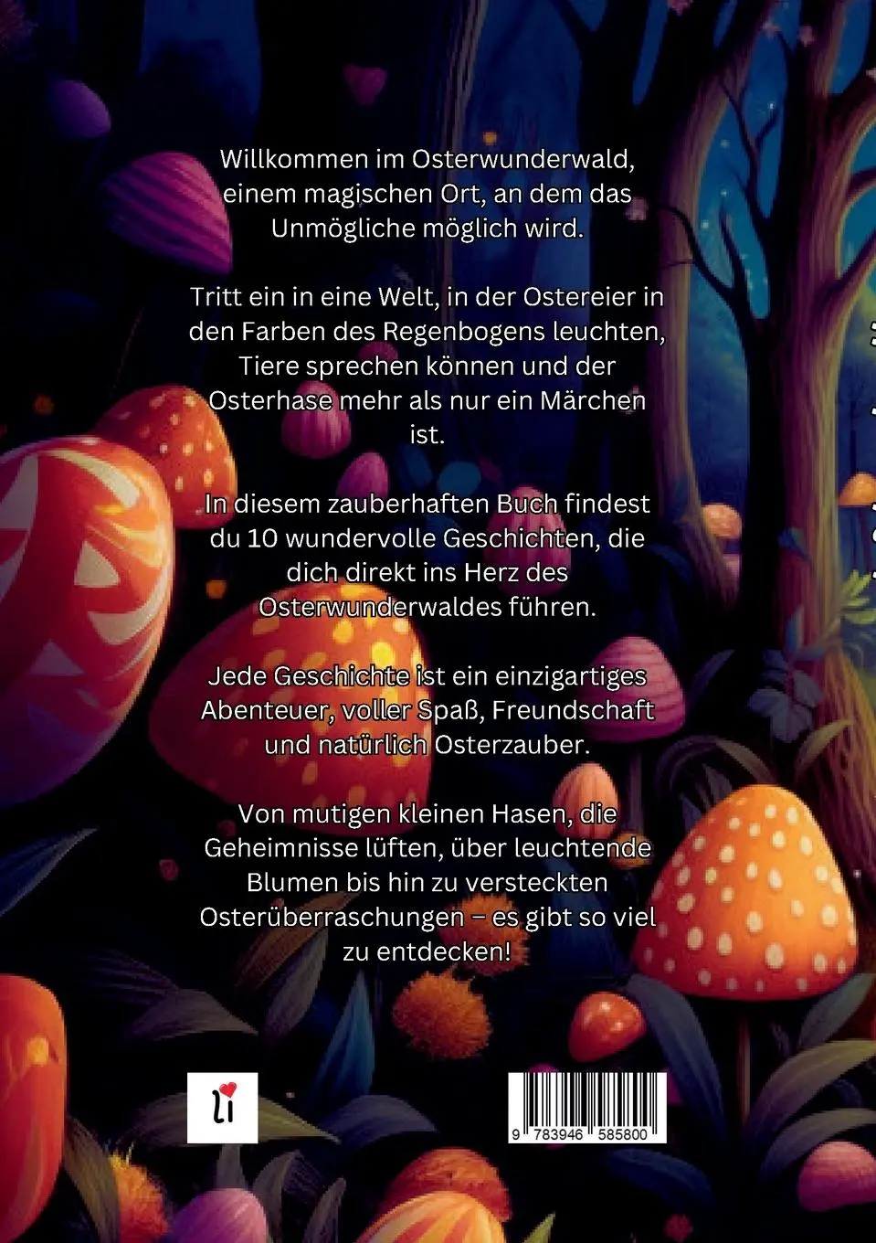 Rückseite: 9783946585800 | Im Osterwunderwald | 10 liebenswerte Ostergeschichten | Nina Narrator