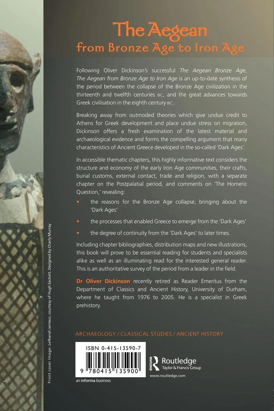 Rückseite: 9780415135900 | The Aegean from Bronze Age to Iron Age | Oliver Dickinson | Buch