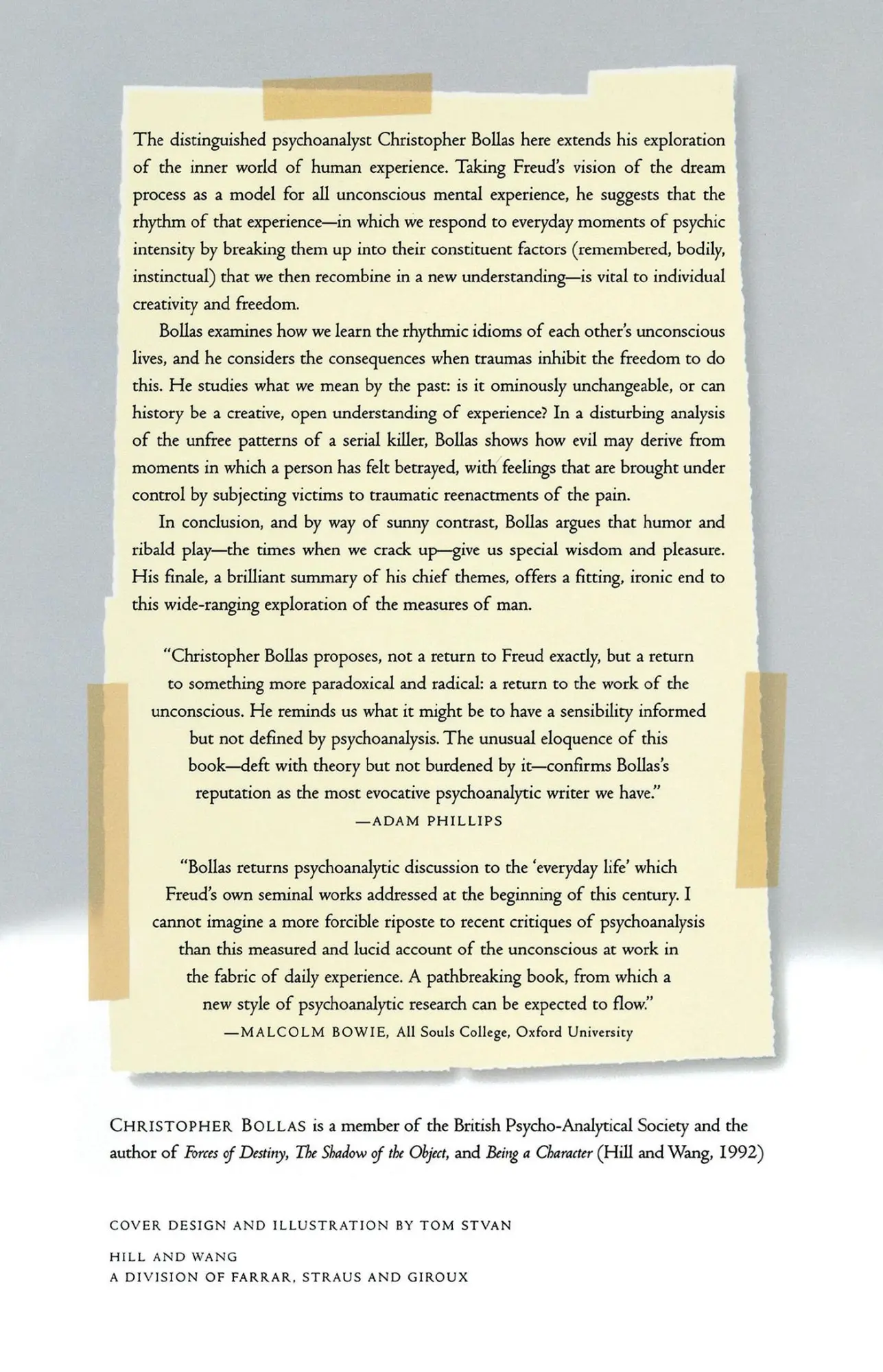 Rückseite: 9780809015900 | Cracking Up | Christopher Bollas | Taschenbuch | Englisch | 1996