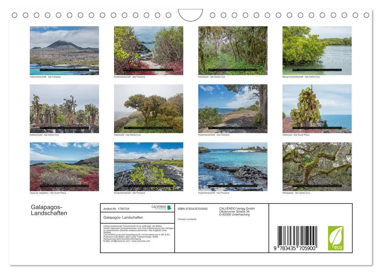 Bild: 9783435705900 | Galapagos- Landschaften (Wandkalender 2025 DIN A4 quer), CALVENDO...