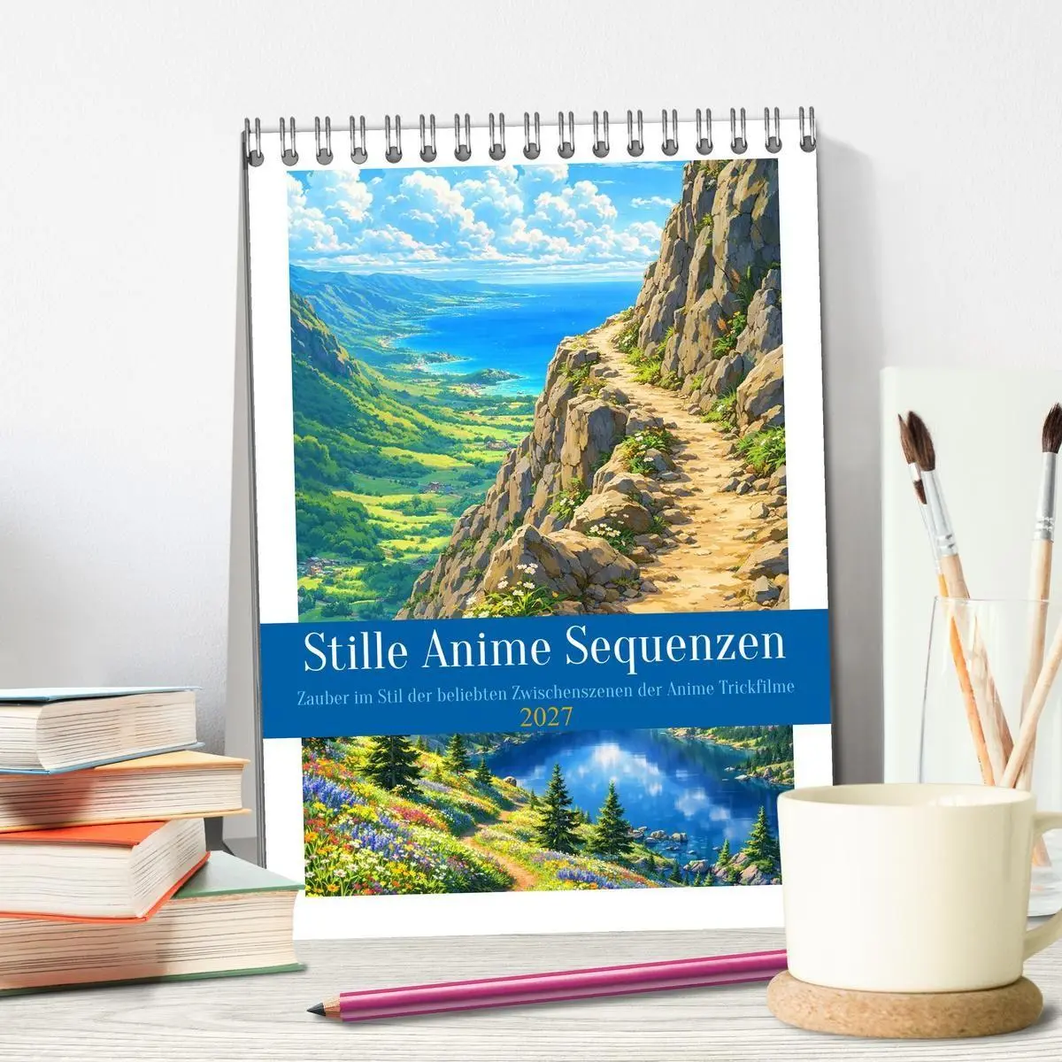 Bild: 9783594345900 | Stille Anime Sequenzen (Tischkalender 2027 DIN A5 hoch), CALVENDO...