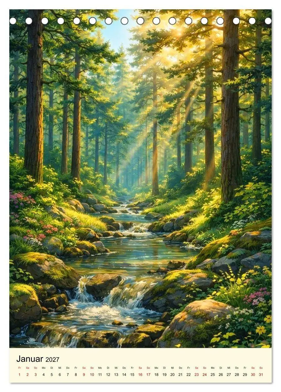 Bild: 9783594345900 | Stille Anime Sequenzen (Tischkalender 2027 DIN A5 hoch), CALVENDO...