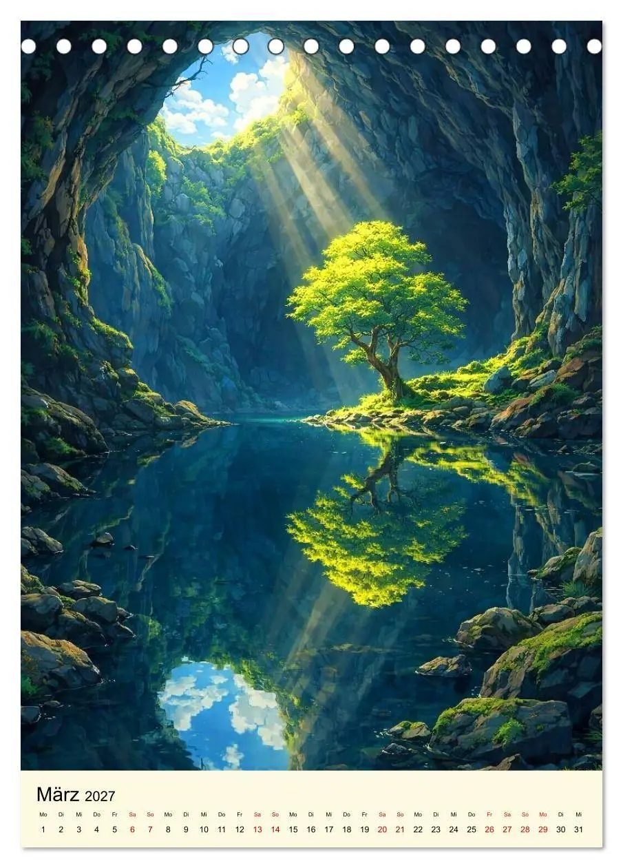 Bild: 9783594345900 | Stille Anime Sequenzen (Tischkalender 2027 DIN A5 hoch), CALVENDO...