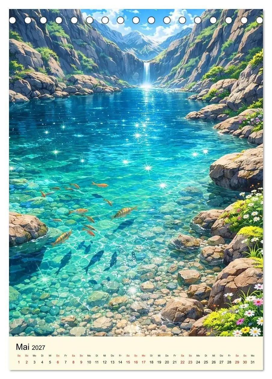 Bild: 9783594345900 | Stille Anime Sequenzen (Tischkalender 2027 DIN A5 hoch), CALVENDO...